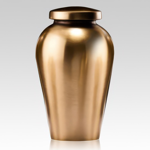 Urne élégante et moderne en laiton brossé, silhouette classique. Mémoireurale sophistiquée disponible à prix de gros. - Product Image 1