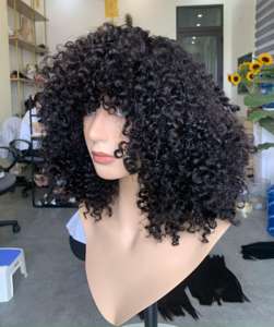 Trame de cheveux Remy noire naturelle de 10 à 30 pouces, longueur mixte, faisceaux de boucles eurasiennes à double tirage, extrémité complète, sans enchevêtrement - Product Image 3