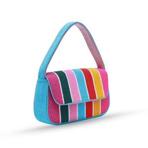 Bolso de Mano Artesanal Indio de Lujo, Informal, para Uso Diario, con Cuentas de Vidrio Coloridas y Asa de Baguette, Accesorio de Moda Duradero con Cristales Artísticos - Product Image 2