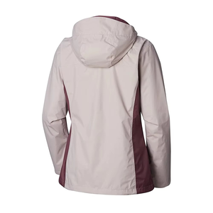 <b>Women's</b> Hooded Waterproof <b>Jacket</b> Full Sleeve Polyester Outerwear Autumn <b>Utility</b> Style Regular Fit Contrast Color Zipper Closure - Product Image 4