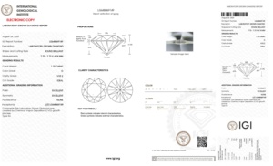 Diamant de laboratoire CVD de qualité supérieure, 1,75 carat, 7,70 mm, taille ronde, D VVS2, avec certificat IGI, pour bague solitaire - Product Image 2