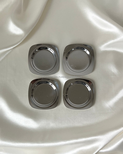 Posavasos Modernos de Acero Inoxidable, Forma Cuadrada, Logotipo Personalizado, Uso en la Cocina, Alta Calidad - Product Image 3