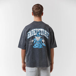 Camisetas Gráficas Streetwear con Estampado DTF, Camisetas de Tallas Grandes para Hombre, Camisetas con Lavado Ácido, Camisetas Vintage Personalizadas para Hombre, Camisetas Oversize - Product Image 4