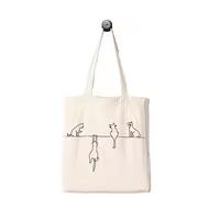 Bolsa de Mano de Lona con Logotipo Personalizado, Bolsa de Compras de Algodón Ecológica Reutilizable, Ligera y Duradera para Estudiantes - Product Image 3