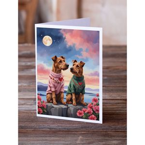 Whimsical Irish Terrier Two Hearts A7 Greeting Cards Pack of 8 Blank Note Cards with <b>Envelopes</b> Size <b>5x7</b> - Product Image 2