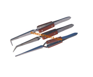 Juego de 3 Pinzas de Madera con Mango de Madera, Corte Cónico Tipo Baguette, para Soldadura, Joyería, Herramientas de Bricolaje - Product Image 2