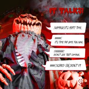 Decorazione di Halloween a forma di zucca alta 2,1 m - Product Image 5