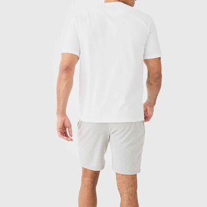 Ensemble d'été pour homme, chemise à manches courtes en coton respirant et short assorti à cordon de serrage, deux pièces, décontracté, pour la plage et le quotidien. - Product Image 2