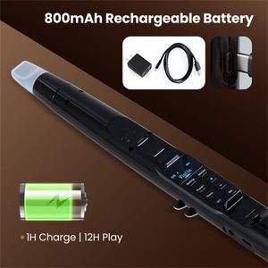 Saxophone électronique MIDI sans fil portable 100 tons, haut-parleur Hi-Fi 3W, autonomie de 12 heures, 0,7 lb, noir ABS - Son Hi-Fi léger - Product Image 3