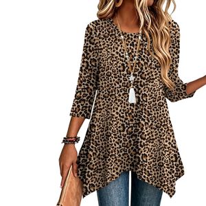 Camisas Boho con Estampado de Mármol Personalizado, Patrón de Acuarela, Cuello Redondo, Manga 3/4, Túnica Cómoda, Fresca y con Corte Holgado - Product Image 5
