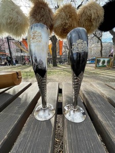 Handmade Buffalo Horn Decorative Piece With Carved Knots And <b>Flower</b> Design Natural Shape Home Decoration Horn Drinking <b>Mug</b> - Product Image 6