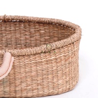 Panier de moïse en jonc de mer tissé à la main pour enfants jouets et poupées pour bébés-vente en gros disponible
