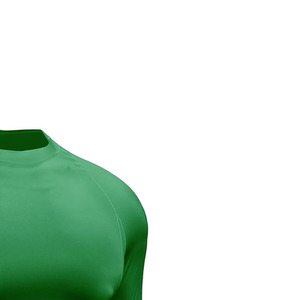Camiseta de Punto de Manga Larga con Cuello Redondo para Hombre, Color Verde, Corte Holgado, Color Sólido, Ecológica, Transpirable, de Secado Rápido, Deportiva - Product Image 6