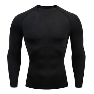 T-shirt de sport à manches longues pour hommes chemise de course à séchage rapide de musculation haut de compression t-shirt de gymnastique hommes t-shirt de fitness serré rashgard - Product Image 1
