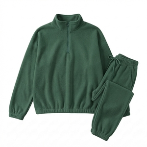 Conjunto Deportivo Informal Unisex de Moda, Dos Piezas, Pantalones Cortos y Sudadera de Manga Larga, Transpirable, 100% Algodón, 300 Gramos de Felpa - Product Image 1