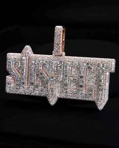 Pendentif Moissanite Personnalisé Iced Out Hip Hop – Breloque Initiale et Nom en Moissanite – Charme de Luxe - Product Image 1