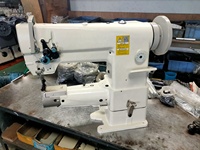 QK-341 Nouvelle machine à coudre industrielle automatique à point noué à bras plat, moteur cylindrique, grande vitesse, avec transport par pied marcheur