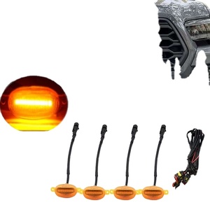 ไฟ LED RGB สำหรับรถยนต์ ไฟเตือนแบบแฟลชติดกระจังหน้ากันชน ควบคุมผ่านแอพพลิเคชั่น หลอดไฟสัญญาณเตือน 12V ไฟเดย์ไลท์สำหรับวิ่งกลางวัน - Product Image 1