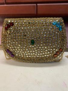 Women's Clutch Bag Metal Inlay <b>Mini</b> Purse Chain Handbag for Evening Party Wedding - Product Image 2