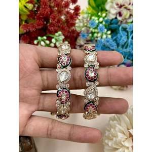 Indian Ethnic Fashion Bangle-Hena Moissanite Openable Jewellery - Product Image 2