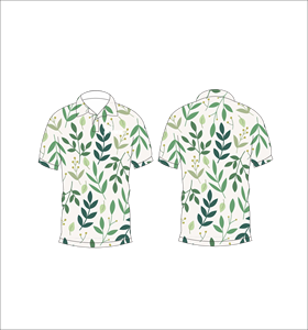 เสื้อโปโลลายใบไม้แบบกำหนดเอง พิมพ์ลายแบบซับลิเมชั่น แขนสั้น สำหรับกอล์ฟ ระบายอากาศได้ดี เหมาะสำหรับชุดทีม ชุดลำลอง ชุดกีฬา - Product Image 3