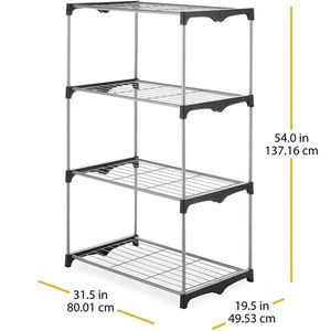 Organizzatore per Armadio a 4 Ripiani Autoportante Colore Argento - Product Image 2
