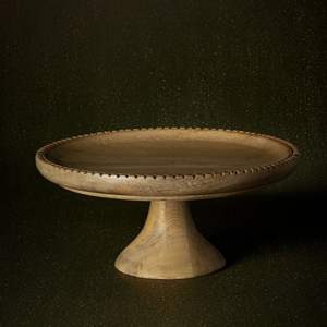 Support à gâteau rond en bois naturel, antiadhésif, écologique, fait main, passe au lave-vaisselle - Product Image 5