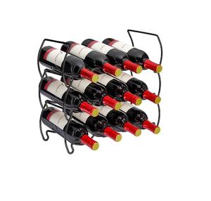 Soporte de Vino de Metal Negro Forjado a Mano para Encimera, Estante Sólido de Metal para Botellas de Vino con Textura Martillada, Soporte de Almacenamiento de Vino - Product Image 5