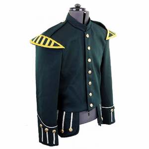 Veste doublet écossaise en laine brodée unie pour homme, col montant Prince Charlie, manteau de costume formel pour l'hiver - Product Image 3