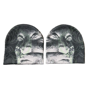 Wholesale Custom Logo Embroidery Custom Sublimation All Over Printed Unisex Knit <b>Winter</b> Cuffless Beanie <b>Hat</b> LOW MOQ - Product Image 2