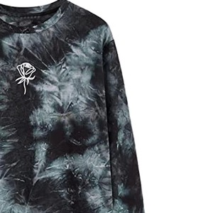เสื้อสเวตเชิ้ตคอกลมลายมัดย้อม ทรงโอเวอร์ไซส์ ใส่ได้ทั้งชายและหญิง แขนยาว สไตล์ลำลอง ผ้าถัก เหมาะสำหรับใส่ในฤดูใบไม้ร่วง  โลโก้รูปดอกกุหลาบด้านหน้า - Product Image 4