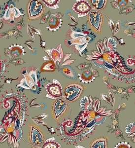 Tissu en polyester Tana de style Liberty de luxe, imprimé numériquement 2025, idéal pour les robes, la mode et les vêtements - Product Image 1