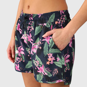 Shorts de bain personnalisés pour femme, taille mi-haute, imprimés sur mesure, séchage rapide, avec cordon de serrage, respirants, pour le surf - Product Image 1