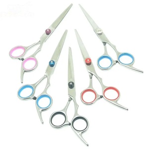 Ciseaux de coiffure professionnels en acier inoxydable 9CR13, lame tranchante, manche en plastique, non pliables, pour droitiers, manche long, salon - Product Image 1