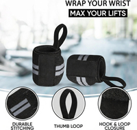 Attelle de poignet de compression souple et respirante avec fermeture auto-agrippante pour la protection des hommes lors des sports, de la musculation et du fitness