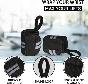 Manufacture Soft Breathable Compression Wrist <b>Brace</b> Belt Hook Loop Closure for Sports Weight Lifting Gym Fitness Protection <b>Men</b> - Product Image 3