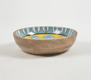 Eco-Friendly Wooden Enamel Handmade Natural Wood Serving Bowls Minimalist Design for <b>Kitchen</b> Dining and <b>Camping</b> Use - Product Image 2