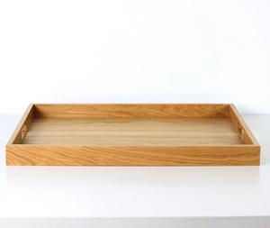 Plateau de service rectangulaire en bois écologique de haute qualité, assiette en bois pour le thé/le petit-déjeuner/les boissons - Product Image 2