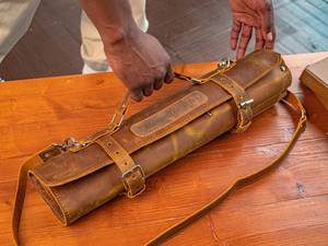 Étui de transport professionnel en cuir pour couteaux de chef, porte-outils de cuisine, étui pour ustensiles de cuisine LSKR-0061 - Product Image 6