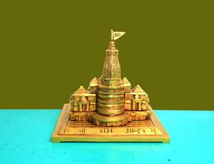 Mandir de Ram en laiton pour décoration murale, modèle Ayodhya, pour temple domestique et cadeaux - Product Image 2