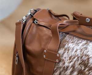 Bolsa de Viaje de Cuero Vacuno con Pelo, Hecha a Medida, Proveedor de Fábrica LHODB-0074 - Product Image 3