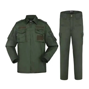 Veste tactique robuste à coutures renforcées avec pantalon cargo ajustable, faible MOQ, tenue de sécurité professionnelle camouflage - Product Image 1