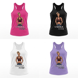 Débardeur dos nageur personnalisé pour femme, couleur unie, pour la gym et le fitness, sans manches, en polyester respirant et anti-humidité, coupe ajustée - Product Image 5