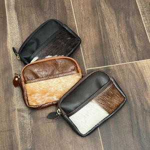 Venta al por mayor de fábrica OEM Hair-On Cartera de lujo de cuero de vaca Monedero de las señoras Tarjetero de cuero genuino y monedero para las mujeres - Product Image 4