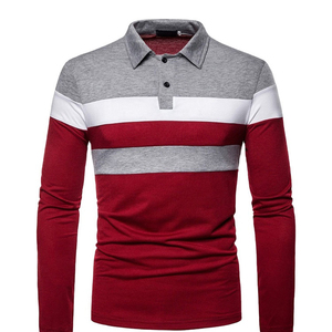 Chemise décontractée pour homme à manches longues 100 % coton respirant et écologique avec design color block - Product Image 6
