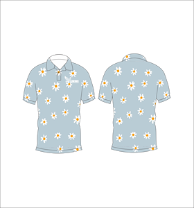 เสื้อโปโลพิมพ์ลายดอกไม้แบบกำหนดเอง แขนสั้น สวมใส่สบาย เหมาะสำหรับกอล์ฟ เทนนิส ชุดทีมฤดูร้อน - Product Image 1
