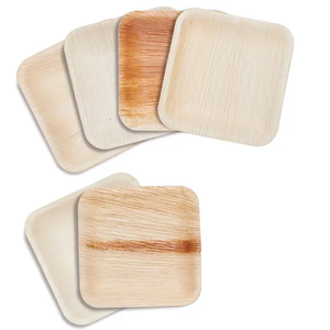 Bioworld Eco-Friendly Desechable 6 Pulgadas Plato Cuadrado Plano Natural Hoja de Palma Biodegradable Opción de Servir para Obsequios - Product Image 1