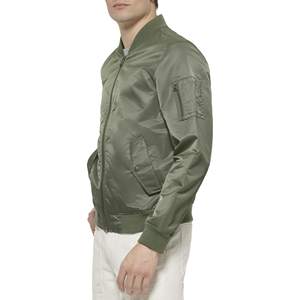 Veste de baseball décontractée slim fit en satin pour homme, 100 % polyester, col à capuche brodé, nouveau style, best-seller - Product Image 3