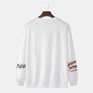 Sudadera Gráfica para Hombre, Algodón Felpa, Cuello Redondo, Corte Regular, 350g, Manga Larga, Cómoda, Informal, Estampada, Estilo Urbano - Product Image 1