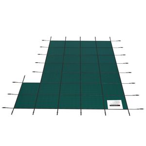 Copertura di Sicurezza Invernale per Piscina Interrata 20 ft X 38 ft Rettangolare in Rete PP ad Alta Resistenza con Gradino Destro e Tripla Cucitura, Coperture e Avvolgitori per Piscine - Product Image 4
